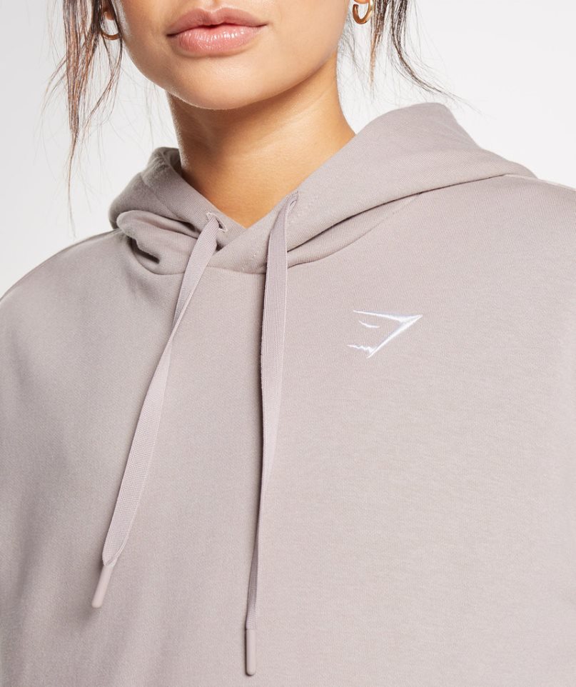 Women's Gymshark Training Oversized Hoodie Grey | NZ 1QUMLB